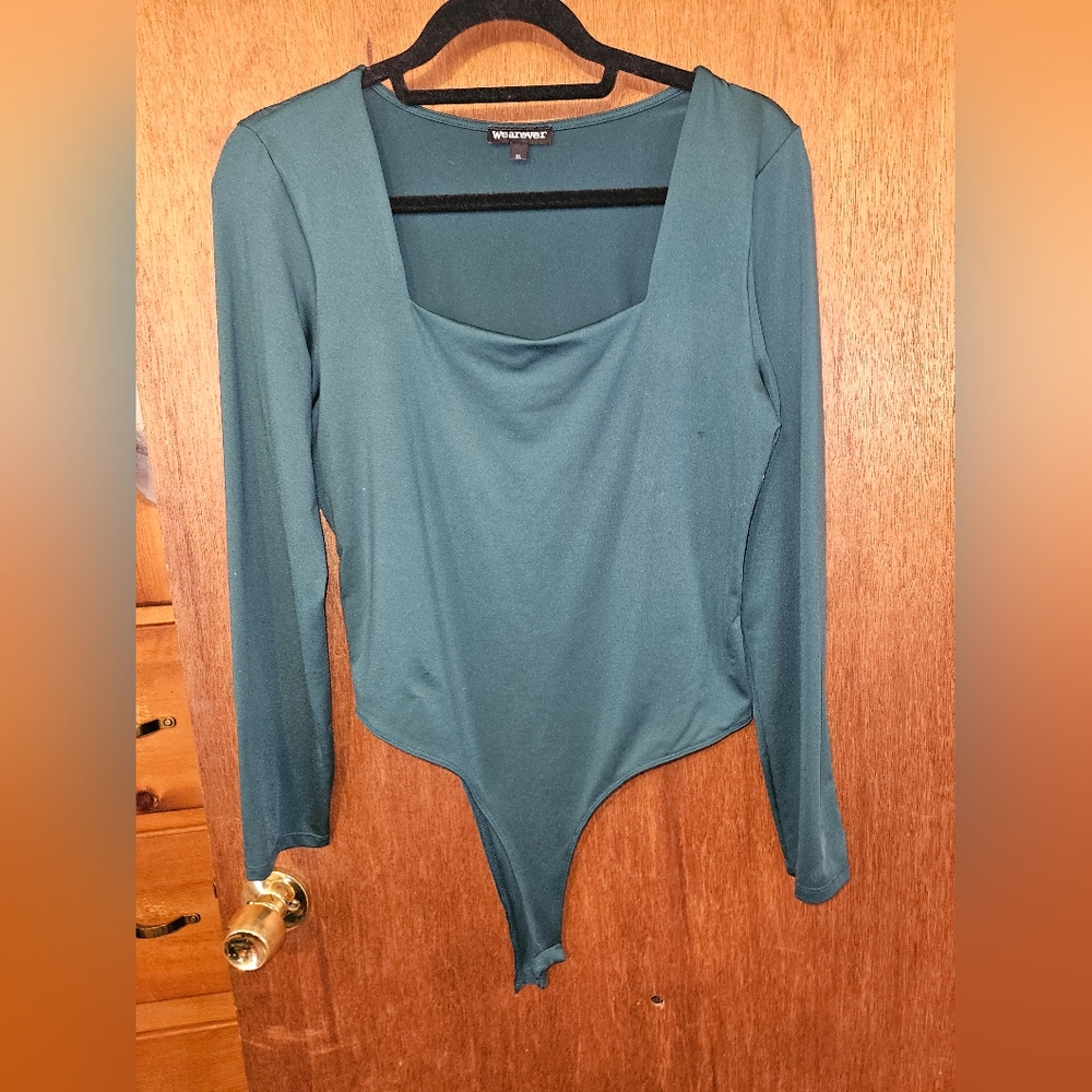 Emerald green body suit